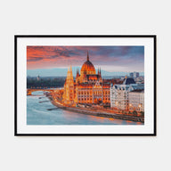 Budapest Landscape Color Poster