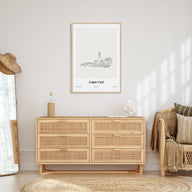 Cape Cod Drawn Poster