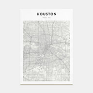 Houston Map Portrait Poster
