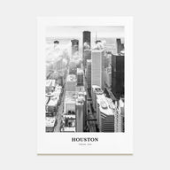 Houston Portrait B&W No 1 Poster