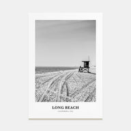 Long Beach Portrait B&W No 1 Poster