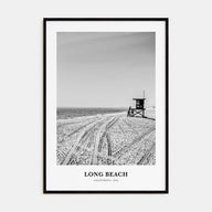 Long Beach Portrait B&W No 1 Poster