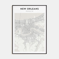 New Orleans Map Portrait Poster