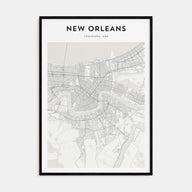 New Orleans Map Portrait Poster