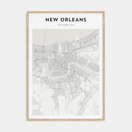 New Orleans Map Portrait Poster