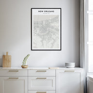 New Orleans Map Portrait Poster