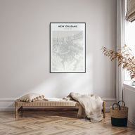 New Orleans Map Portrait Poster