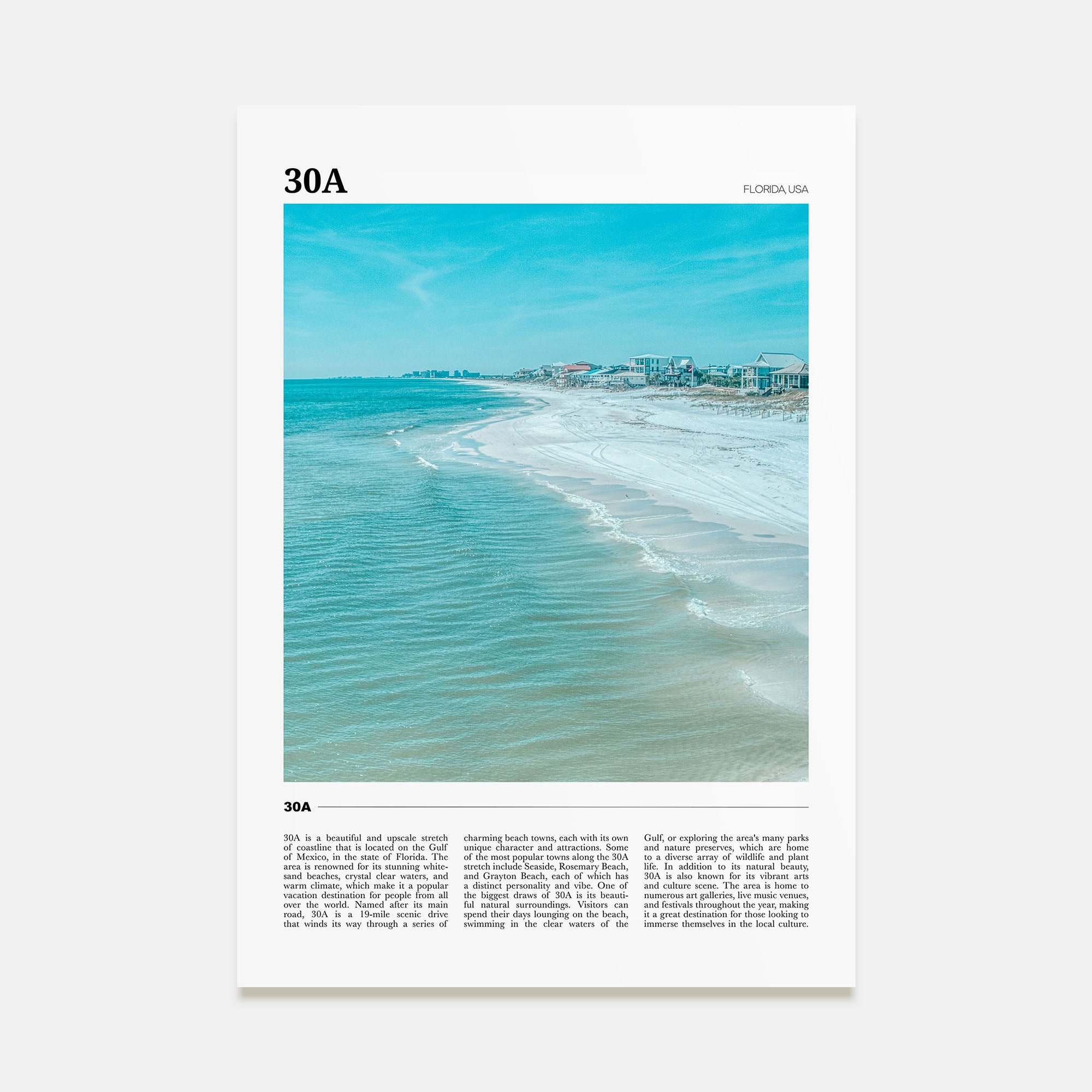 30A Travel Color Poster