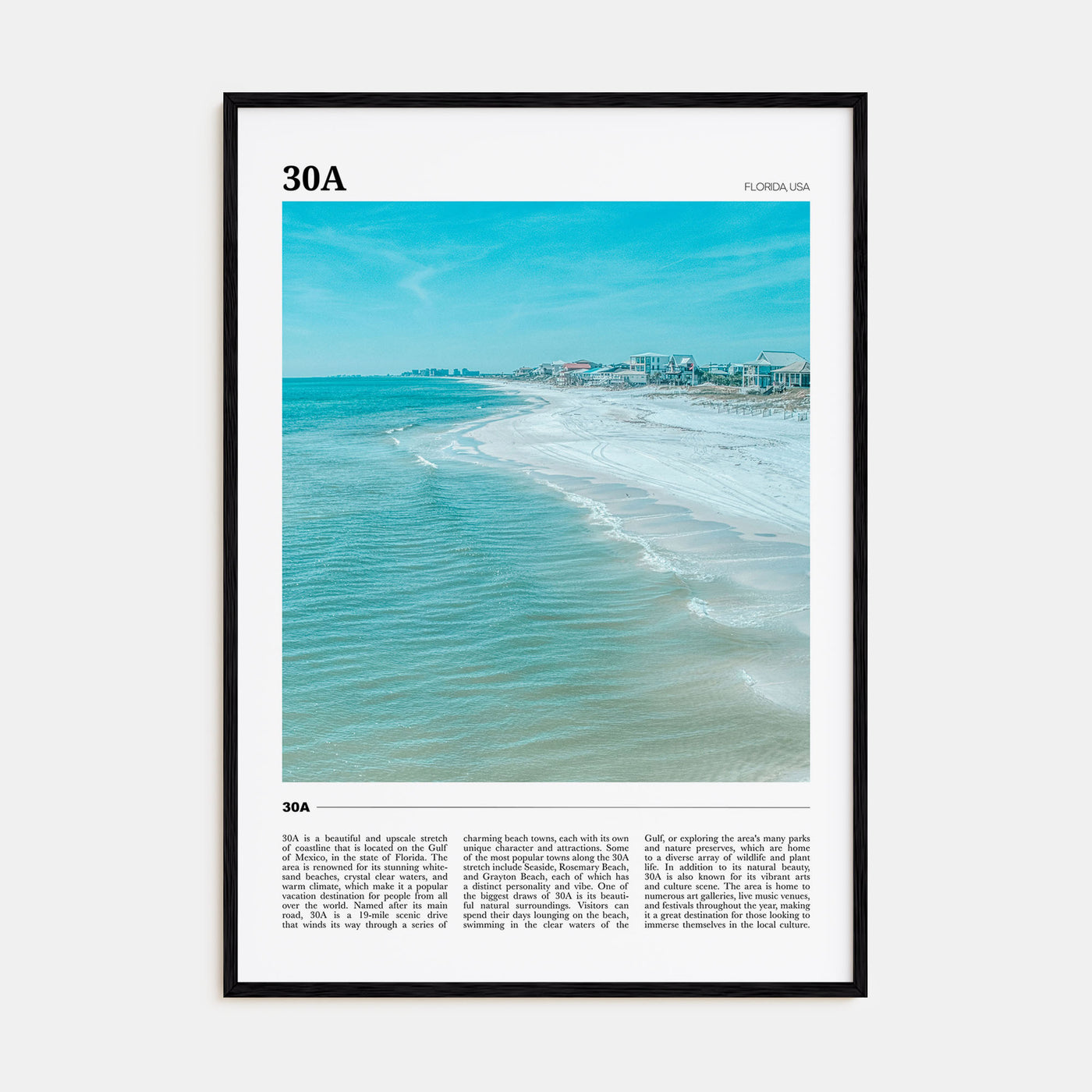 30A Travel Color Poster