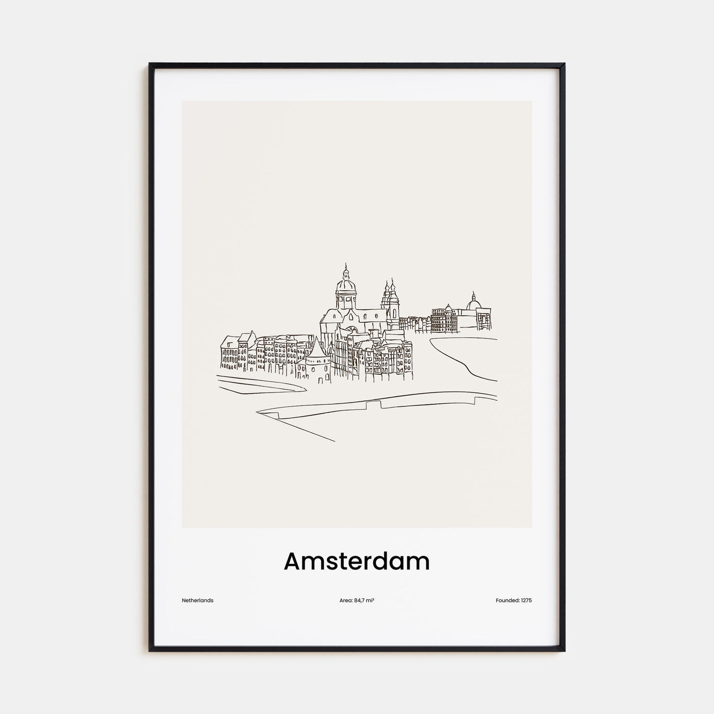 Amsterdam Drawn No 1 Poster