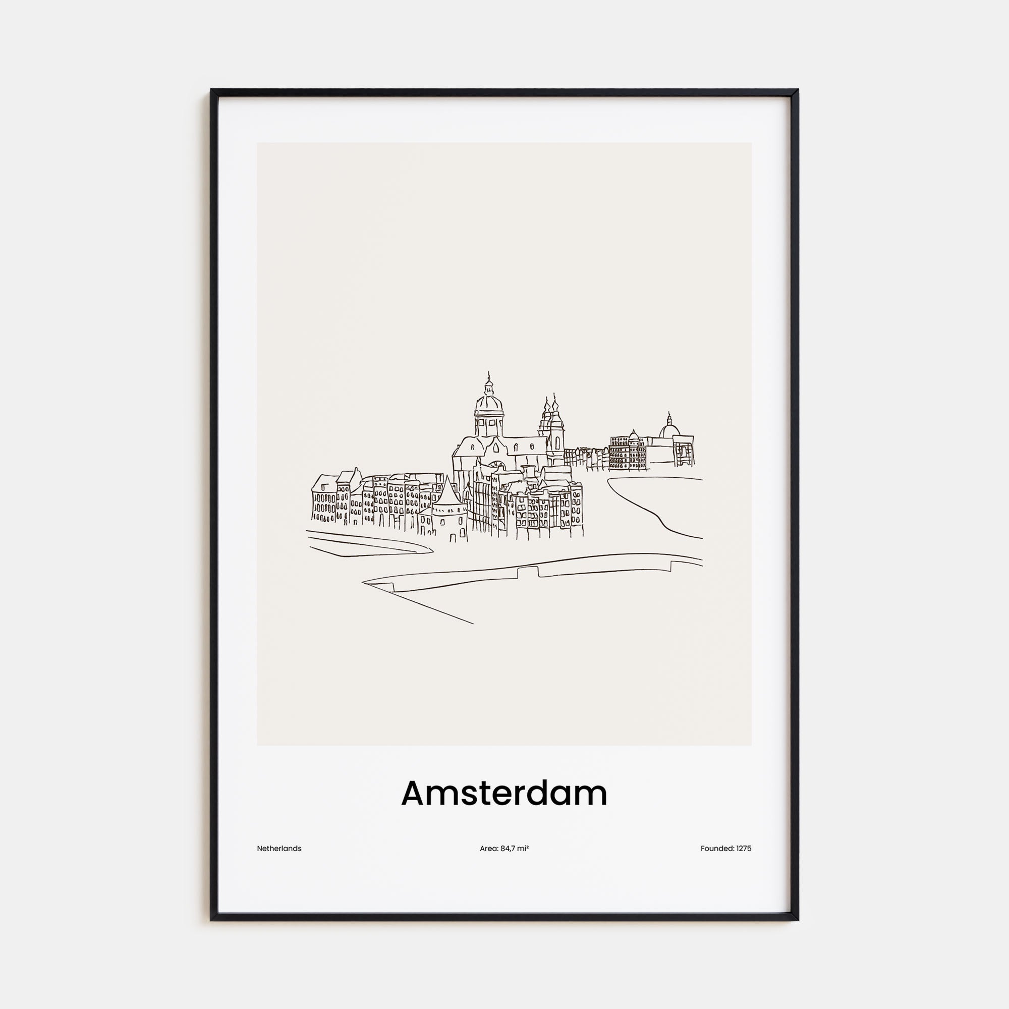 Amsterdam Drawn No 1 Poster