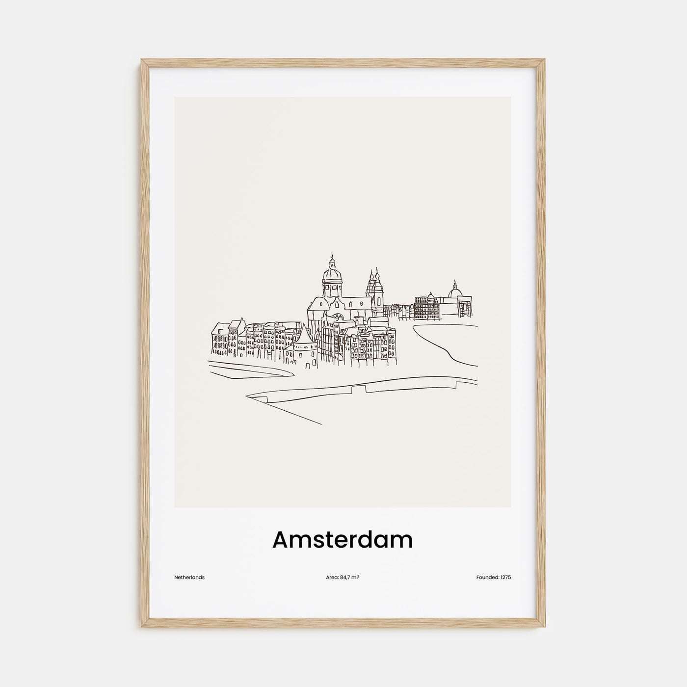 Amsterdam Drawn No 1 Poster