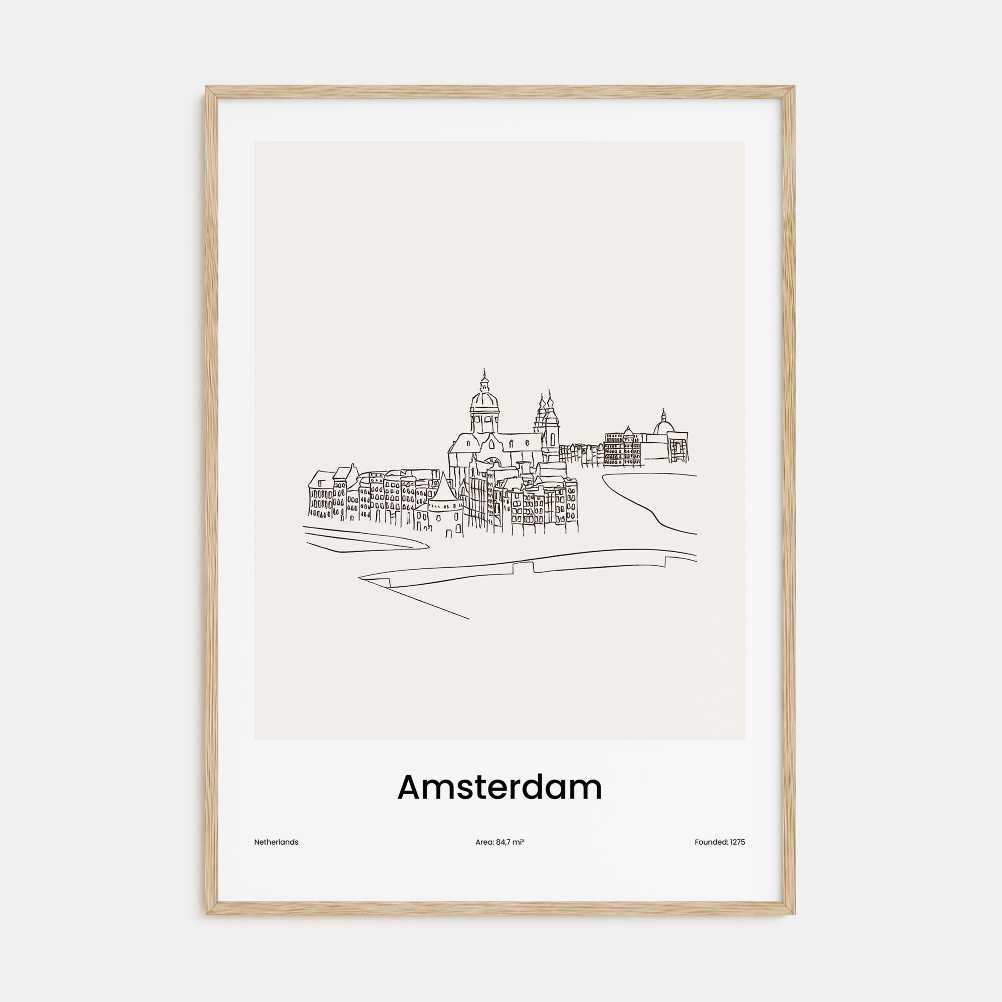 Amsterdam Drawn No 1 Poster