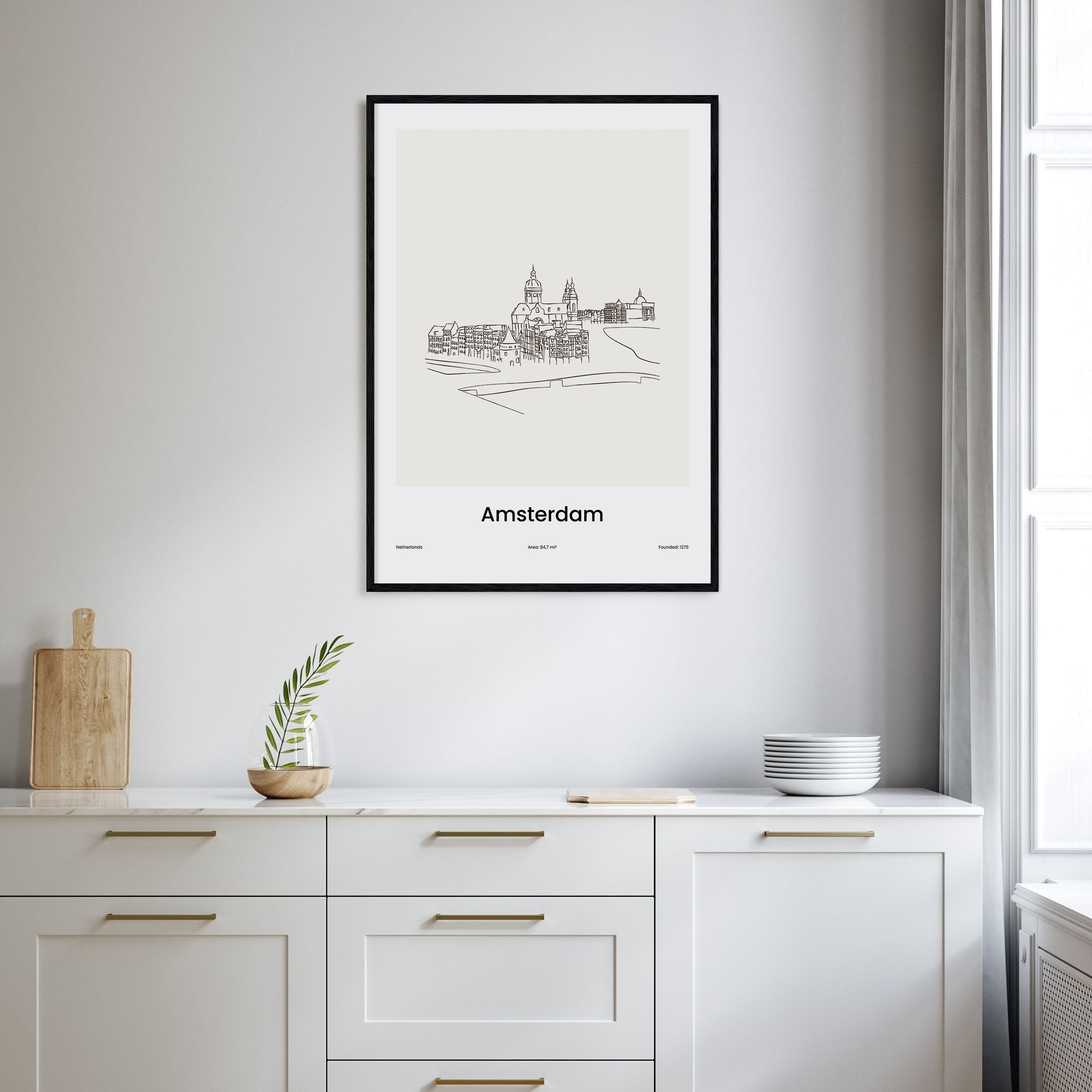Amsterdam Drawn No 1 Poster