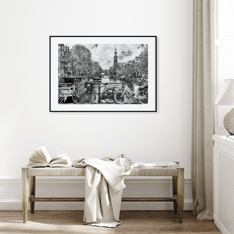 Amsterdam Landscape B&W No 1 Poster