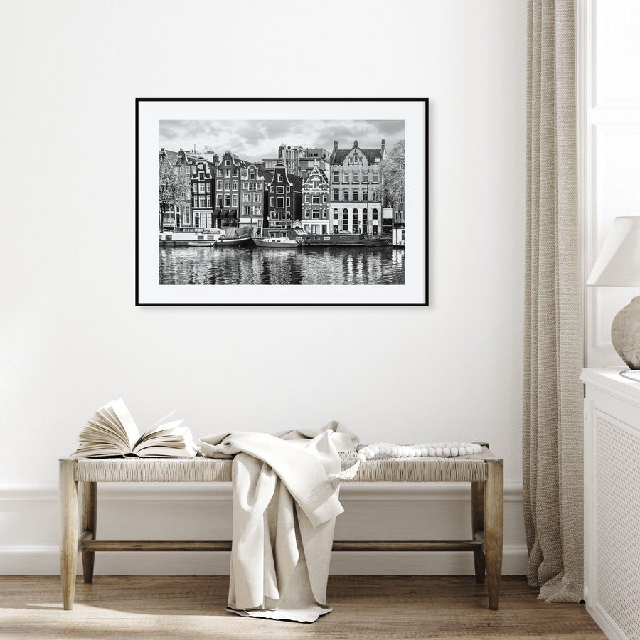 Amsterdam Landscape B&W No 2 Poster