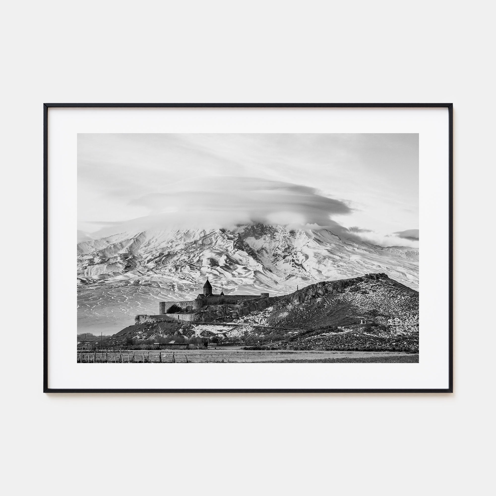 Armenia Landscape B&W Poster