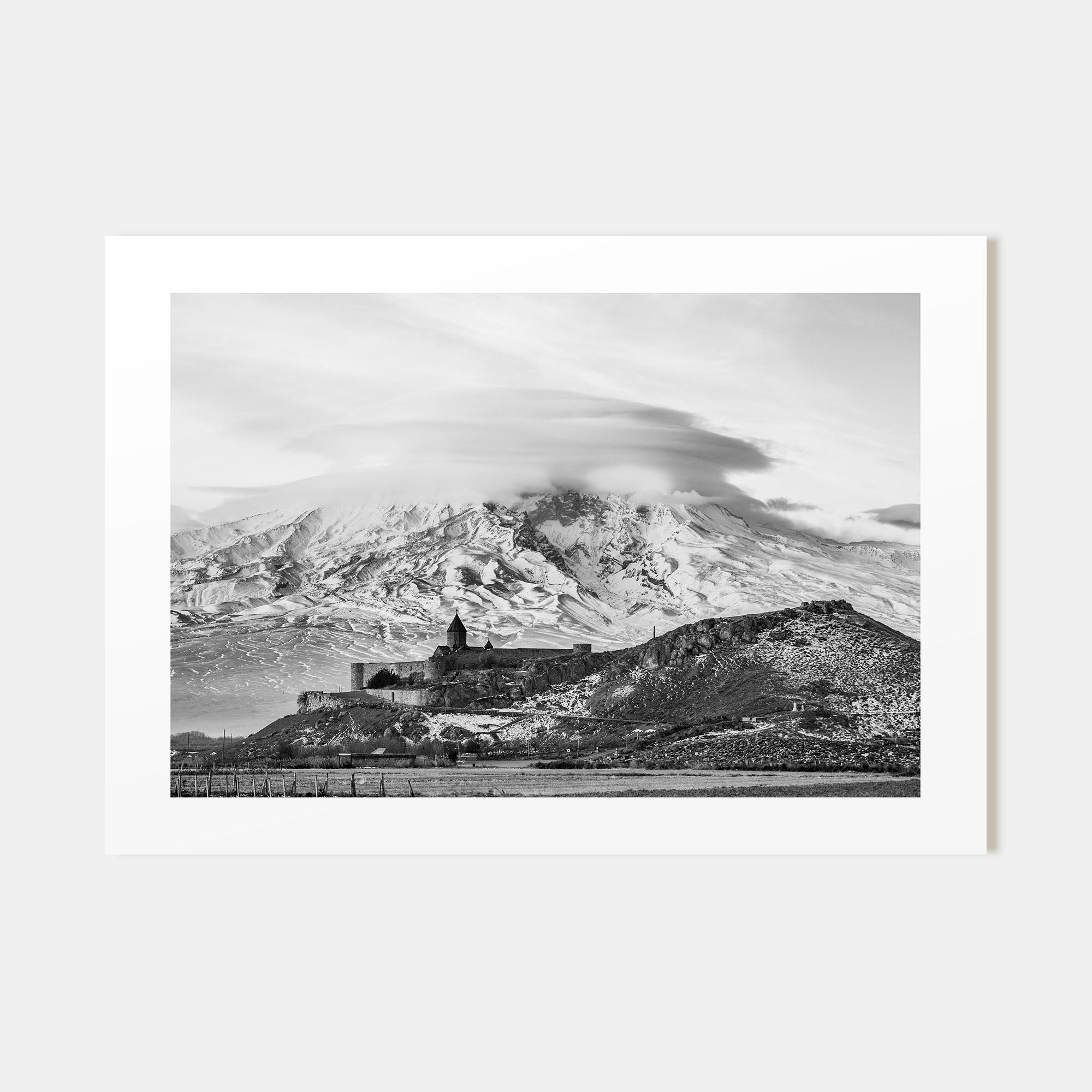 Armenia Landscape B&W Poster