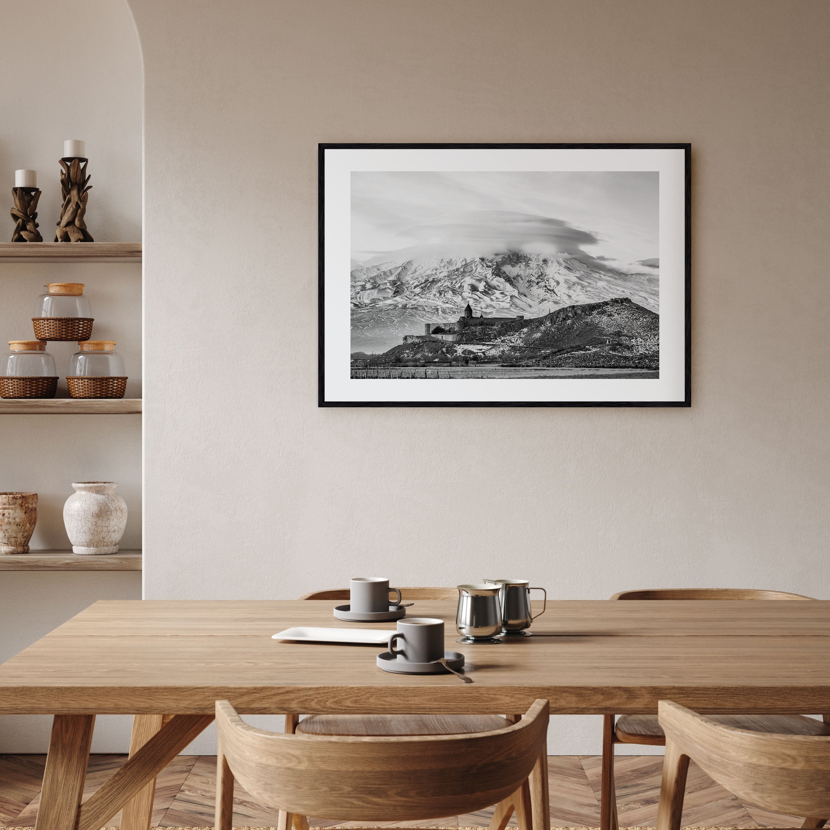 Armenia Landscape B&W Poster