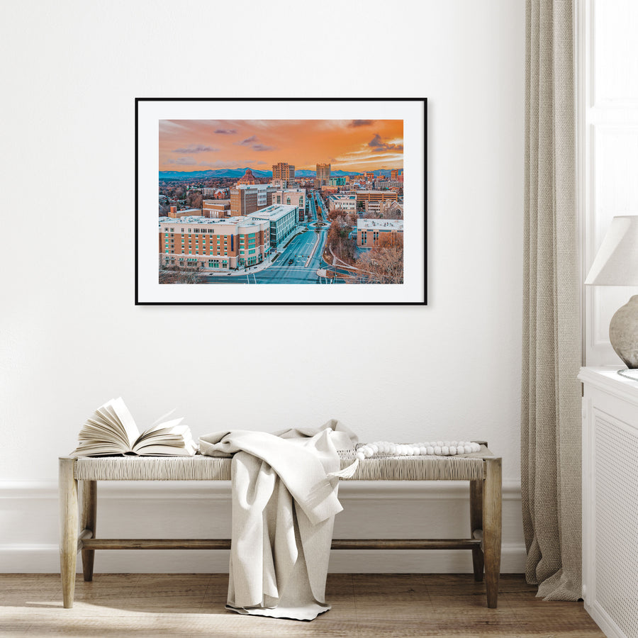 Asheville Landscape Color Poster
