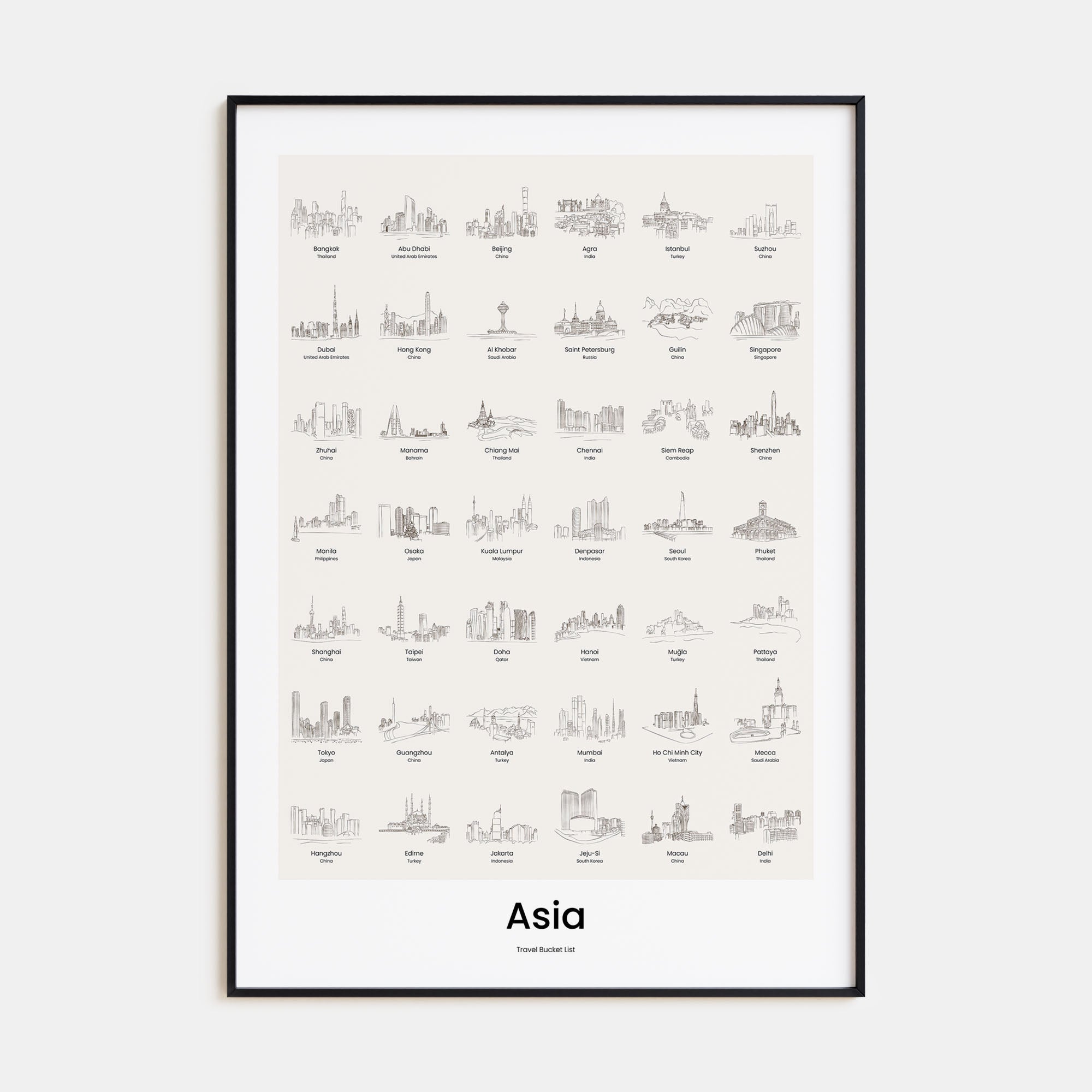 Asia Bucket List Poster