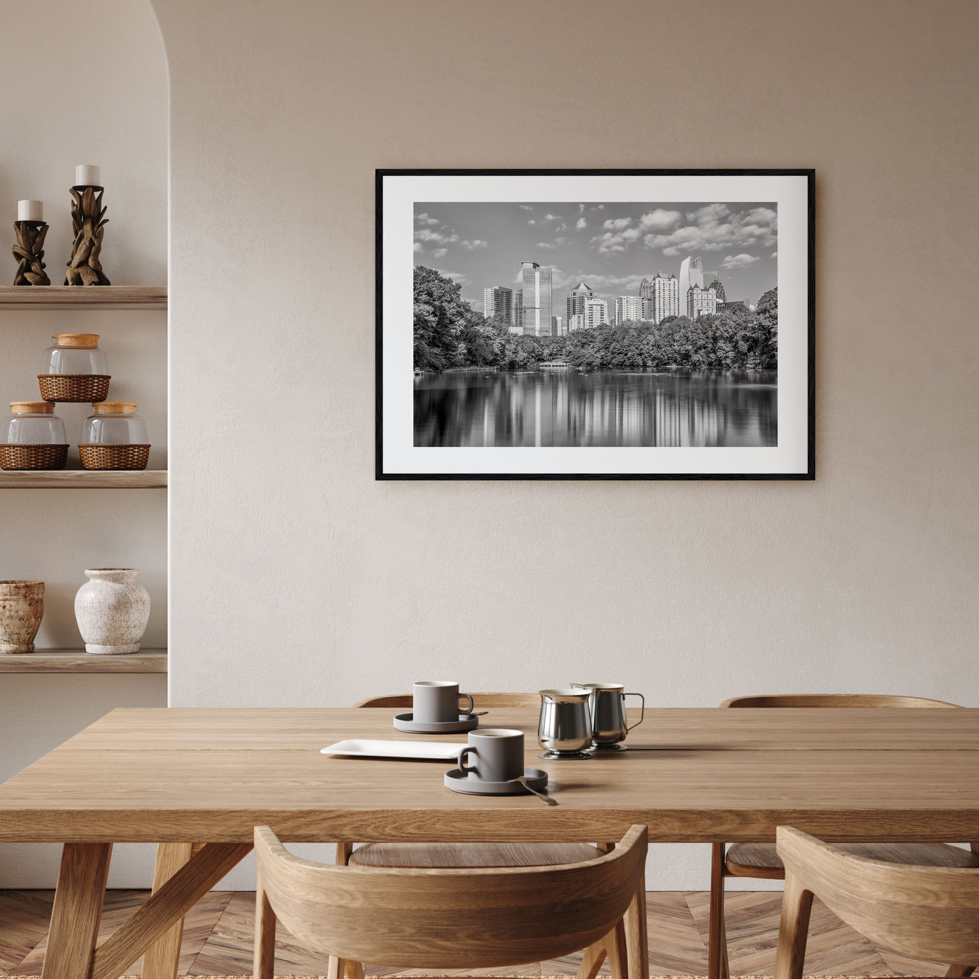 Atlanta Landscape B&W Poster