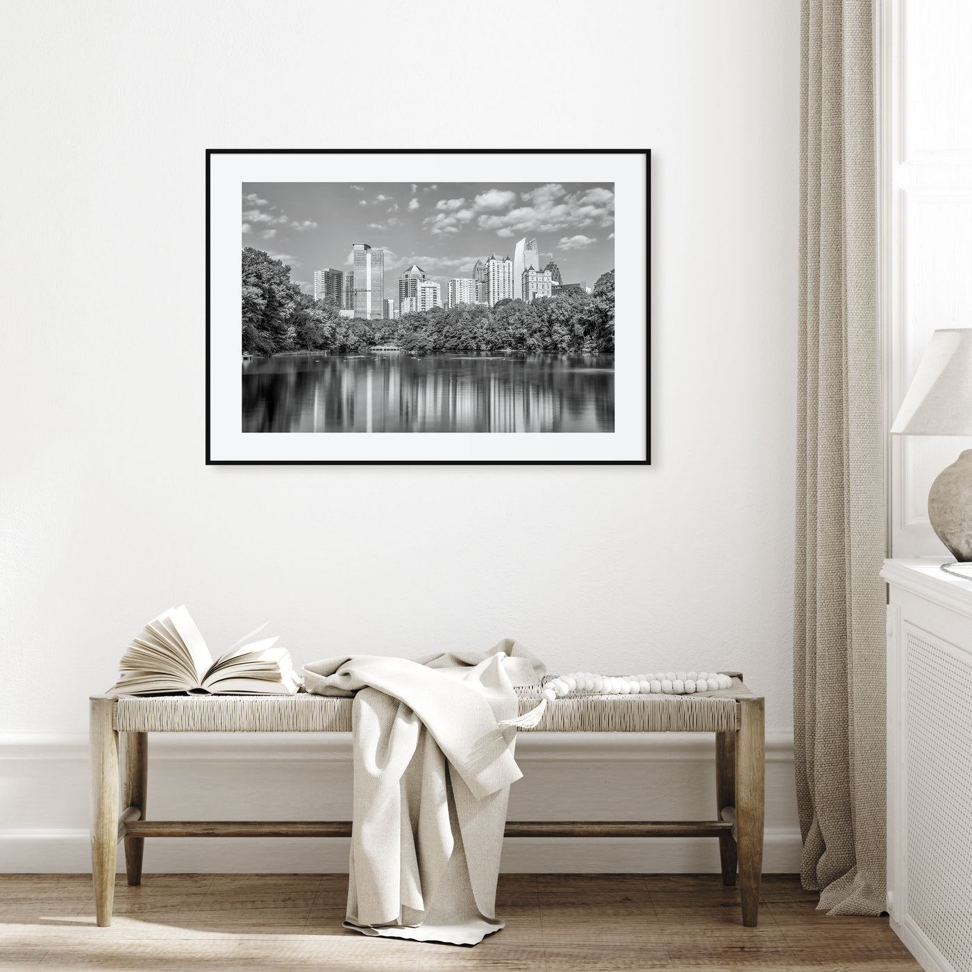 Atlanta Landscape B&W Poster