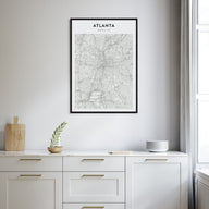 Atlanta Map Portrait Poster