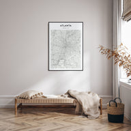 Atlanta Map Portrait Poster