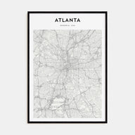 Atlanta Map Portrait Poster