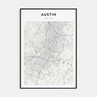 Austin Map Portrait Poster
