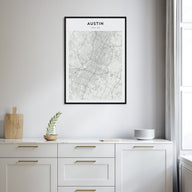 Austin Map Portrait Poster