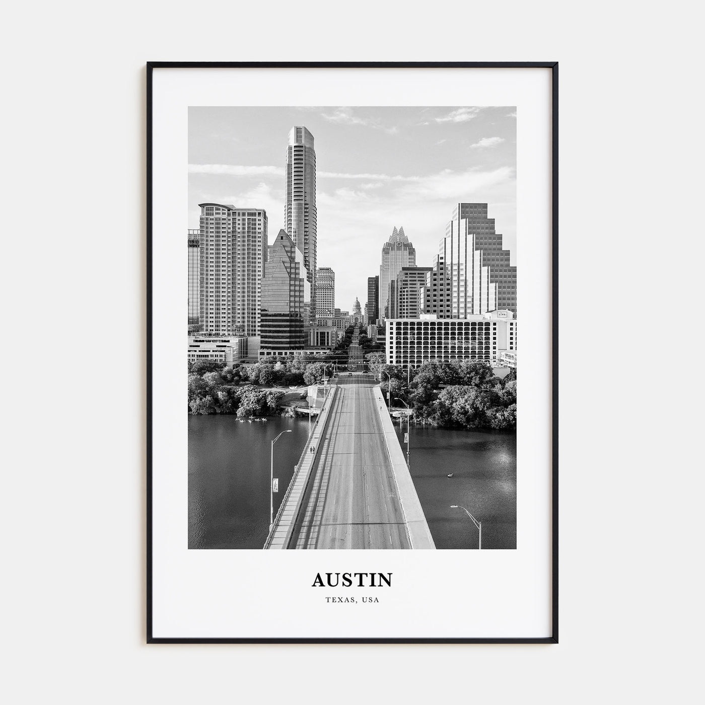 Austin Portrait B&W No 1 Poster