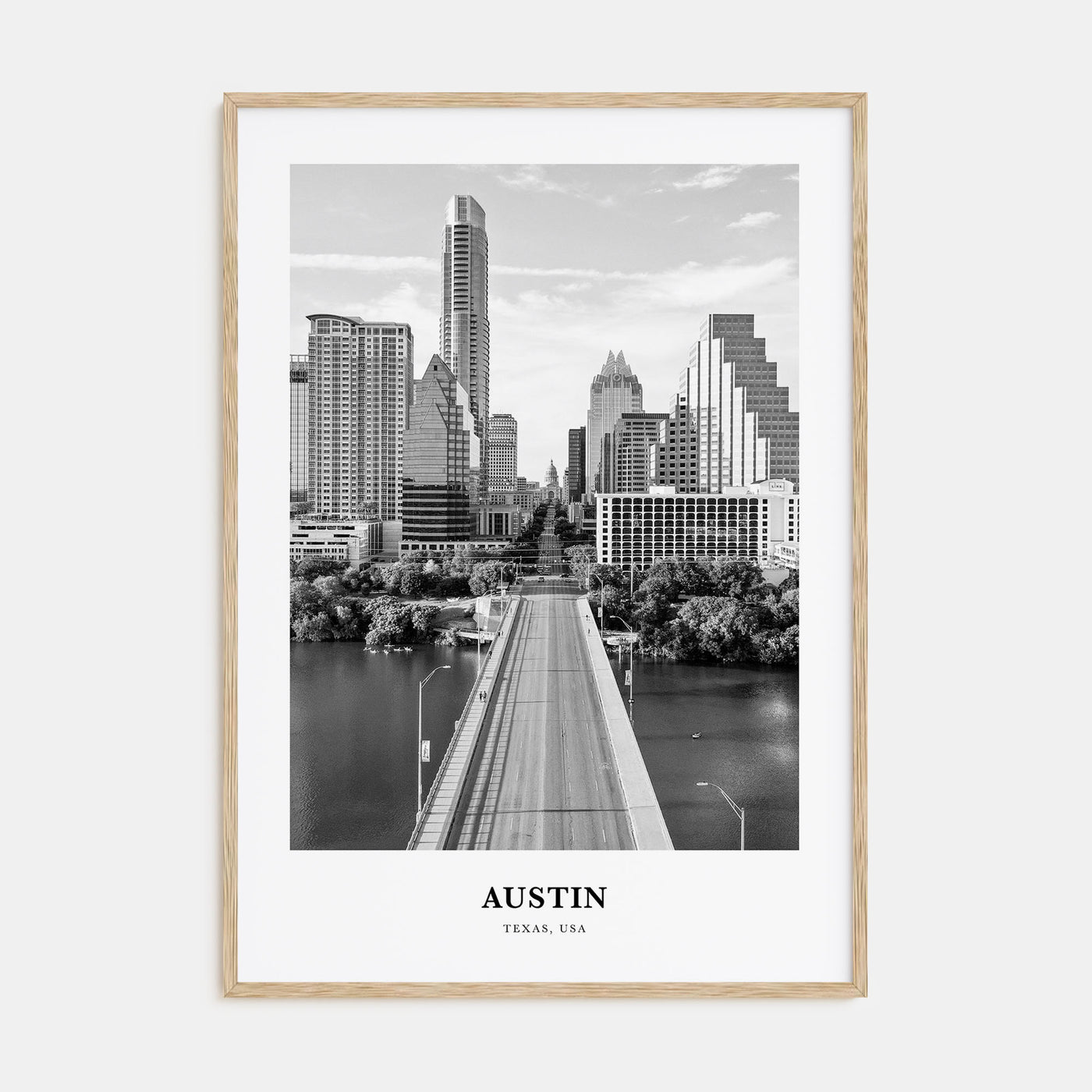 Austin Portrait B&W No 1 Poster