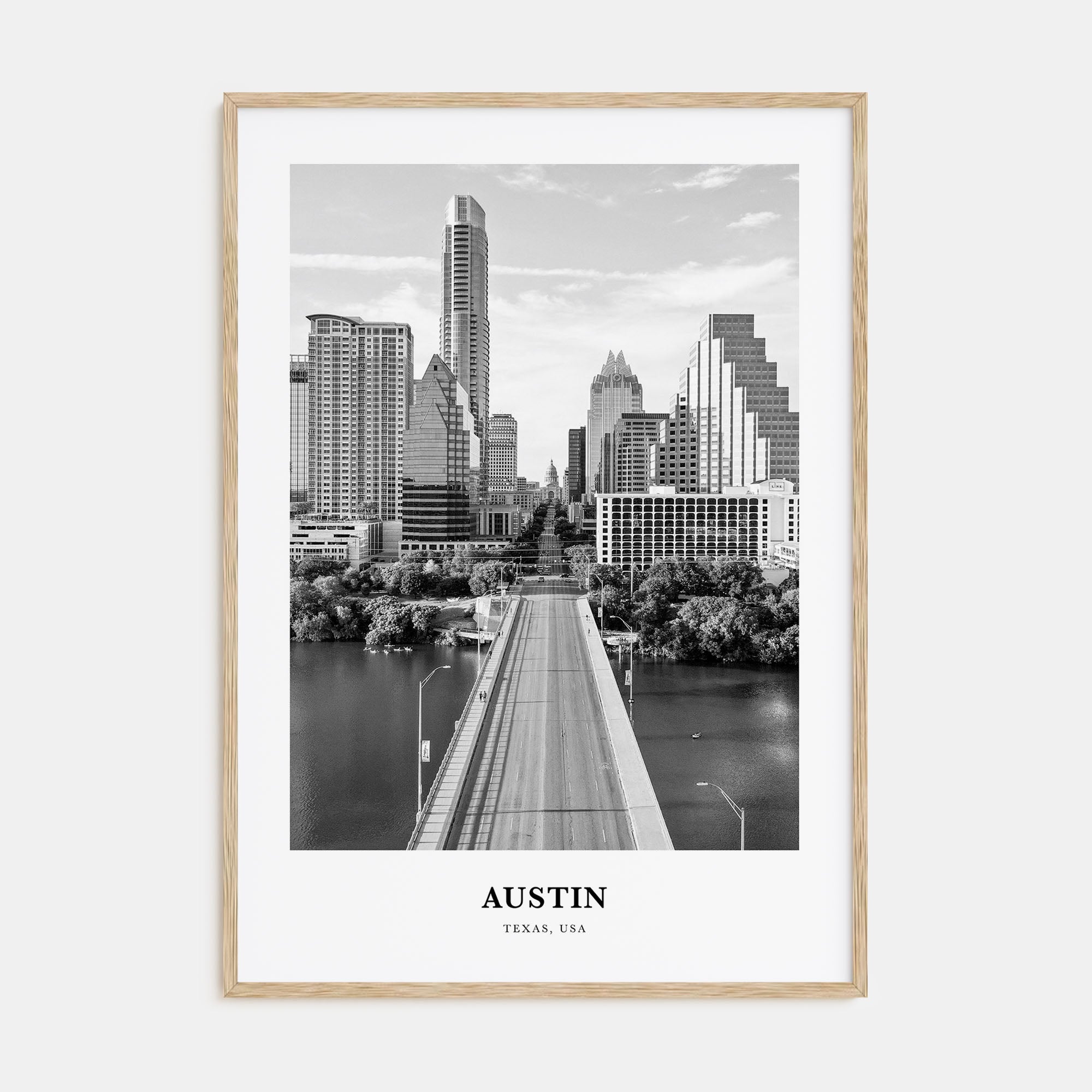 Austin Portrait B&W No 1 Poster