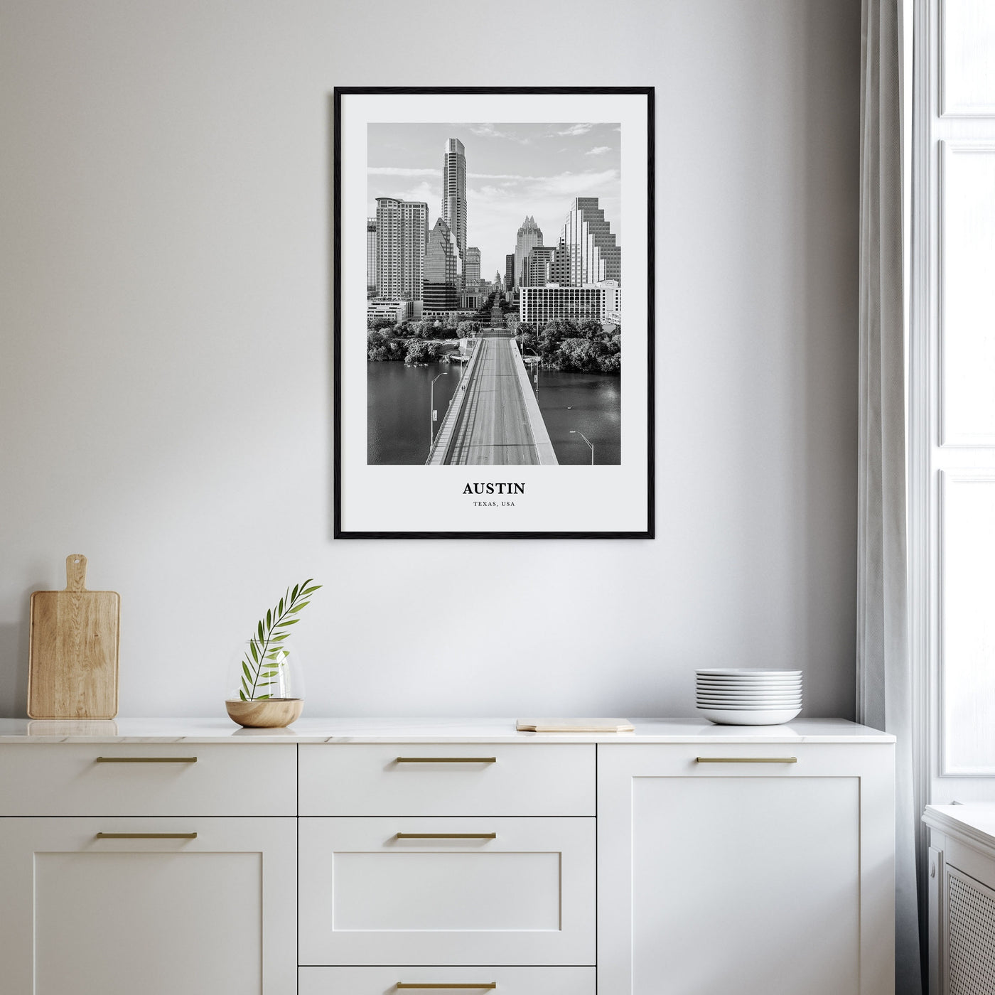 Austin Portrait B&W No 1 Poster