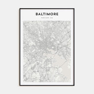 Baltimore Map Portrait Poster