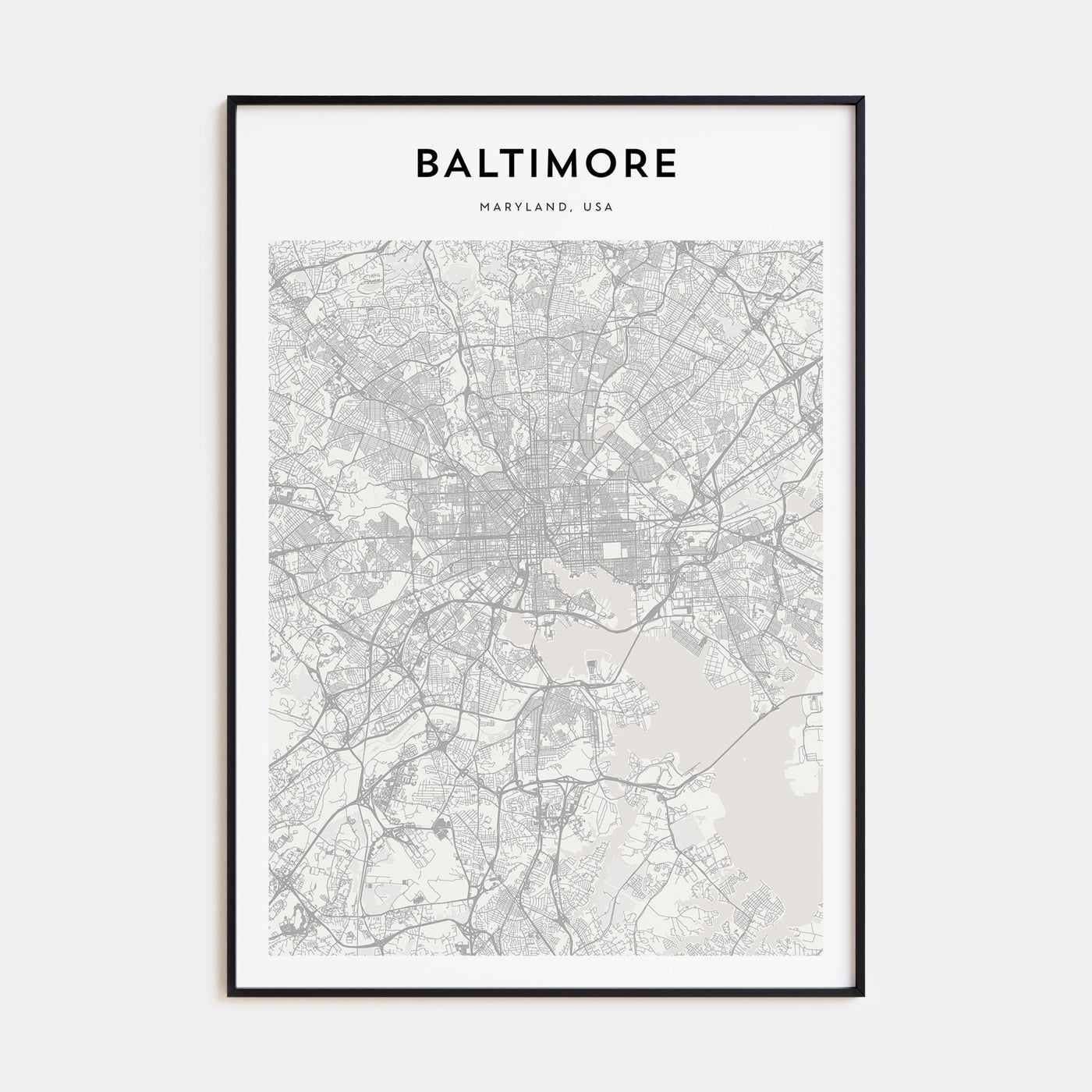 Baltimore Map Portrait Poster