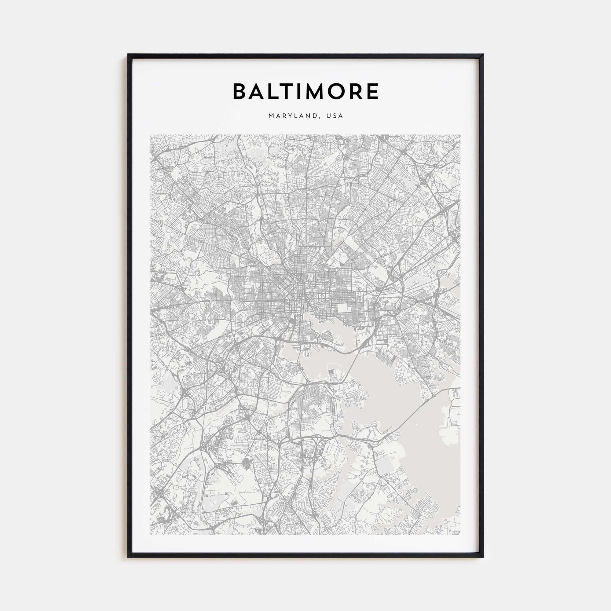 Baltimore Map Portrait Poster