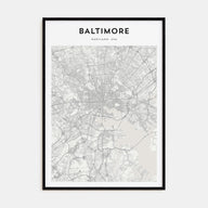 Baltimore Map Portrait Poster