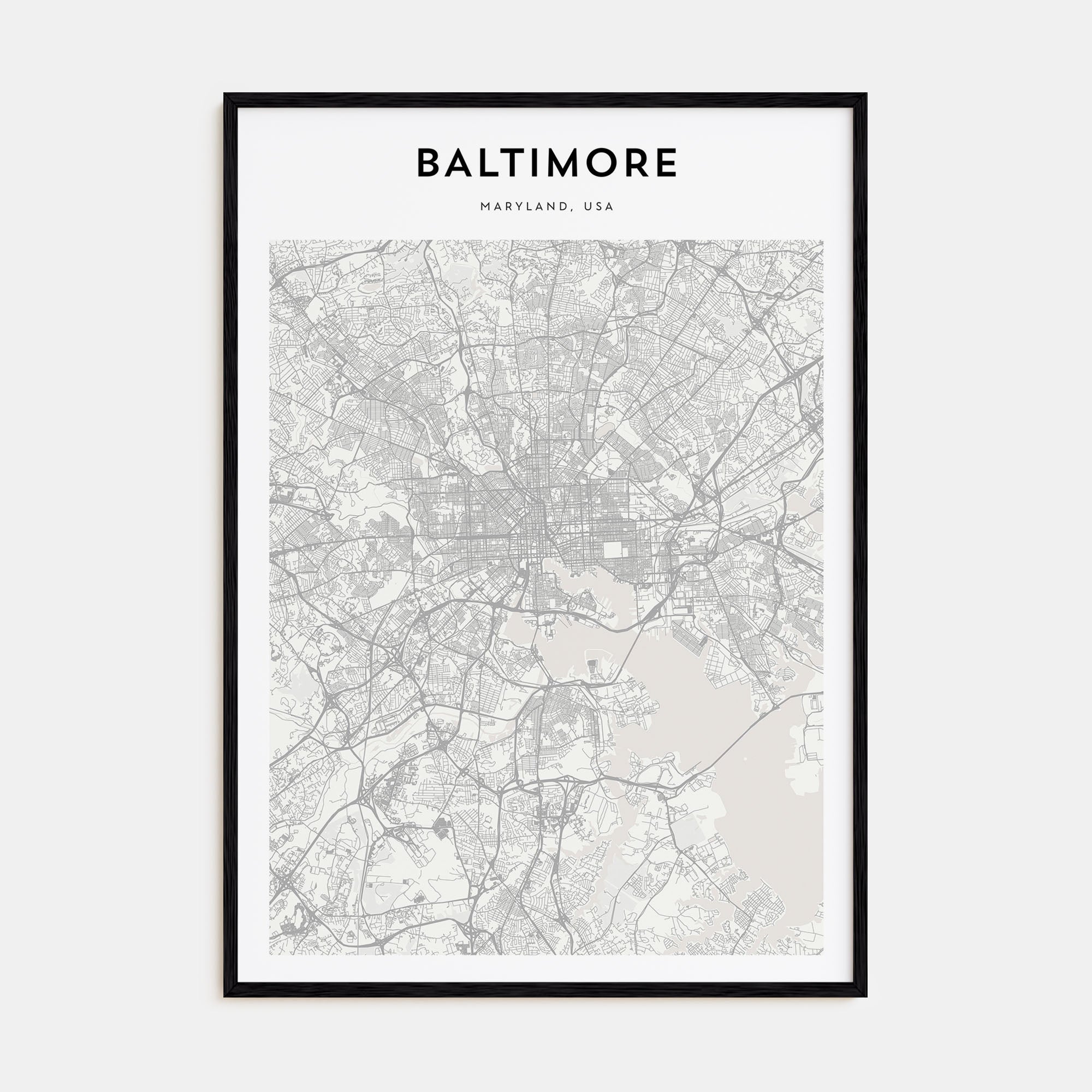 Baltimore Map Portrait Poster