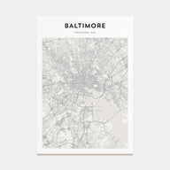 Baltimore Map Portrait Poster