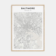 Baltimore Map Portrait Poster