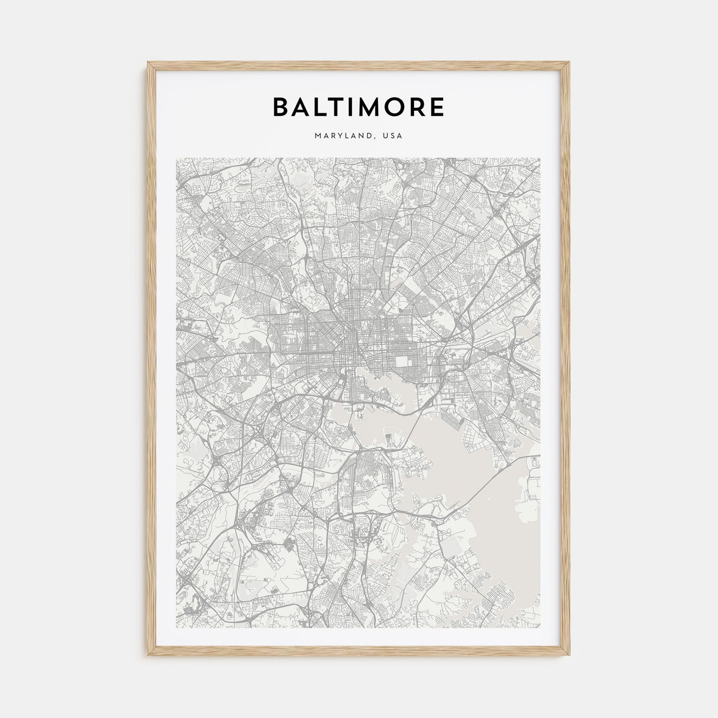 Baltimore Map Portrait Poster