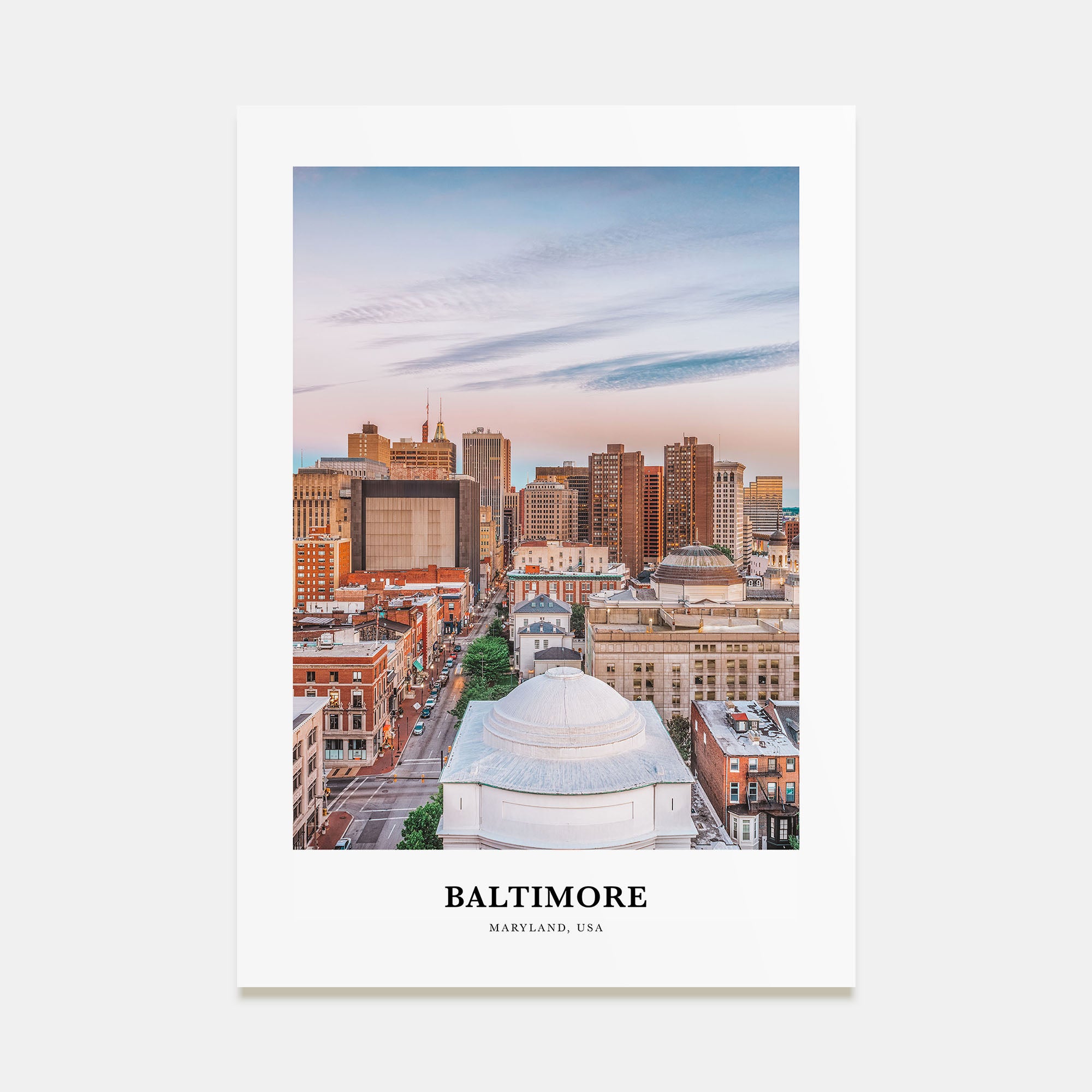 Baltimore Portrait Color Poster