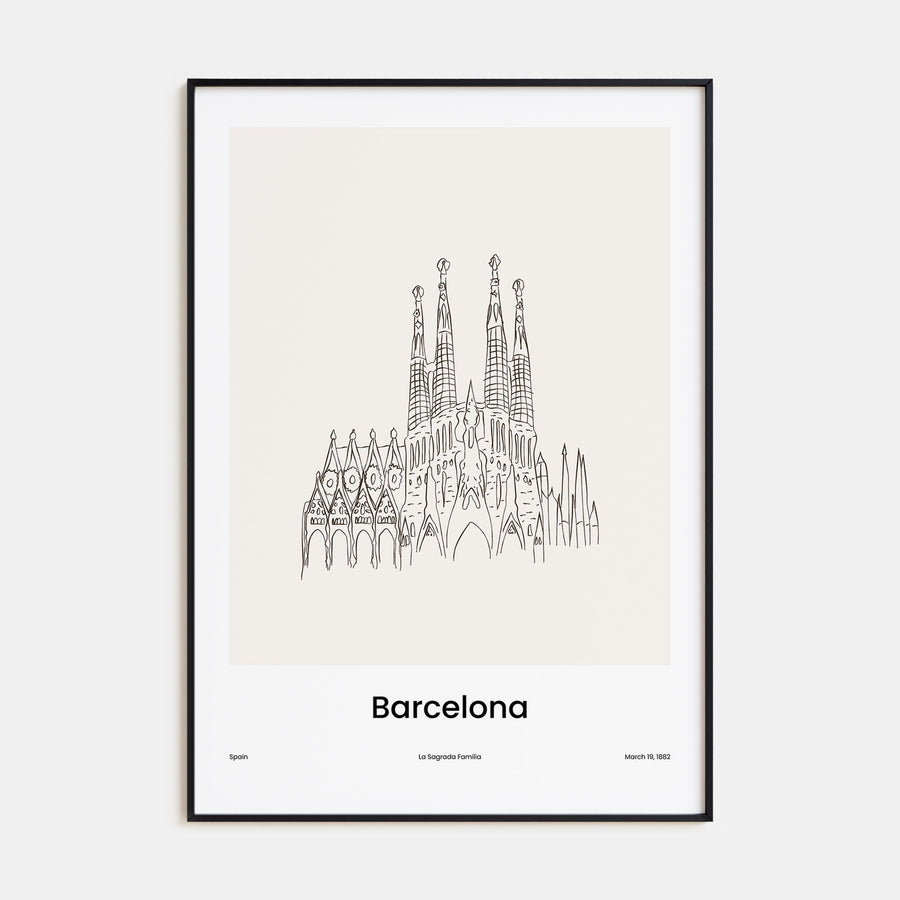 Barcelona Drawn No 2 Poster