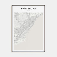 Barcelona Map Portrait Poster