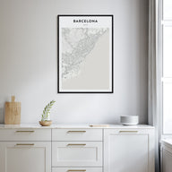 Barcelona Map Portrait Poster