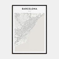 Barcelona Map Portrait Poster