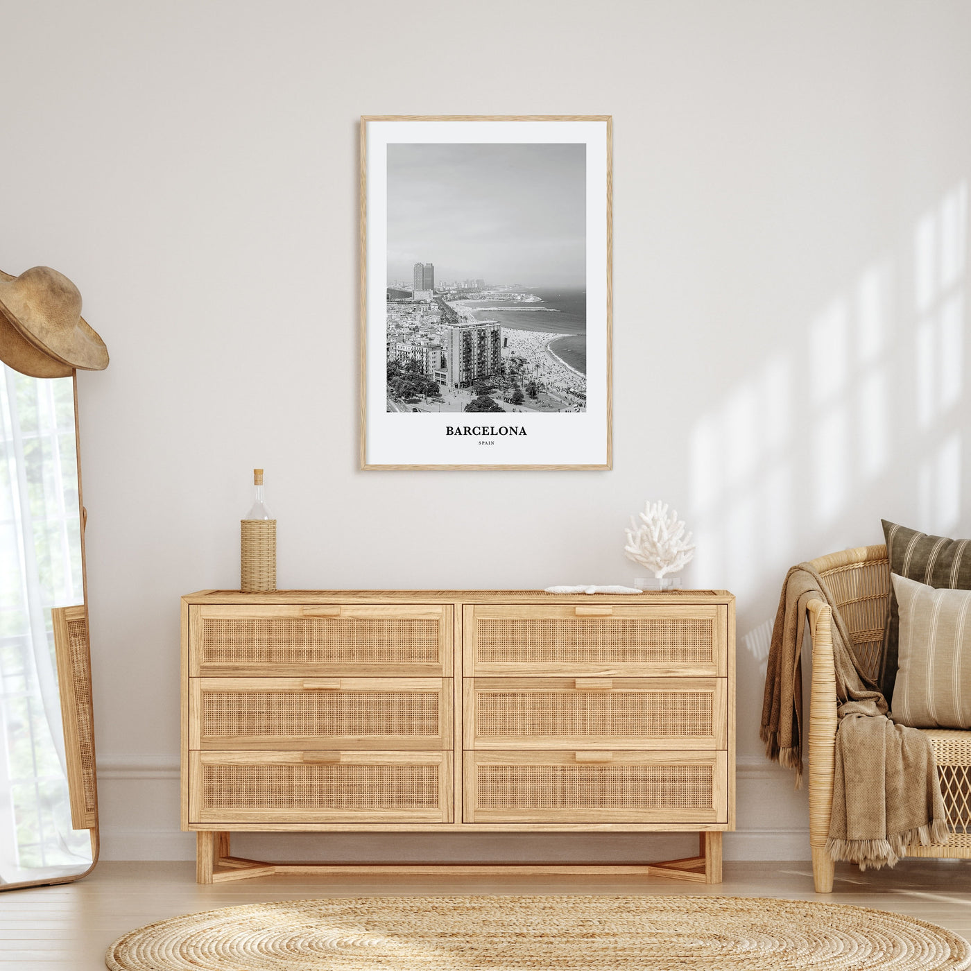Barcelona Portrait B&W No 1 Poster